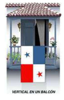 Posición correcta de la Bandera. Manual de Protocolo para el uso de los símbolos Patrios de Panamá.