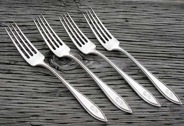 Tenedores de plata modelo Vintage.