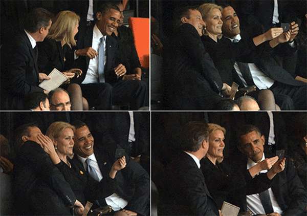 Selfie Obama, Cameron y Helle Thorning.