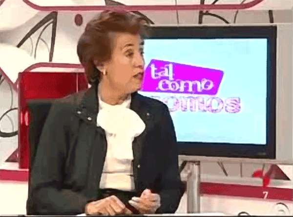 Carmen Blanco, en el programa Tal como somos.