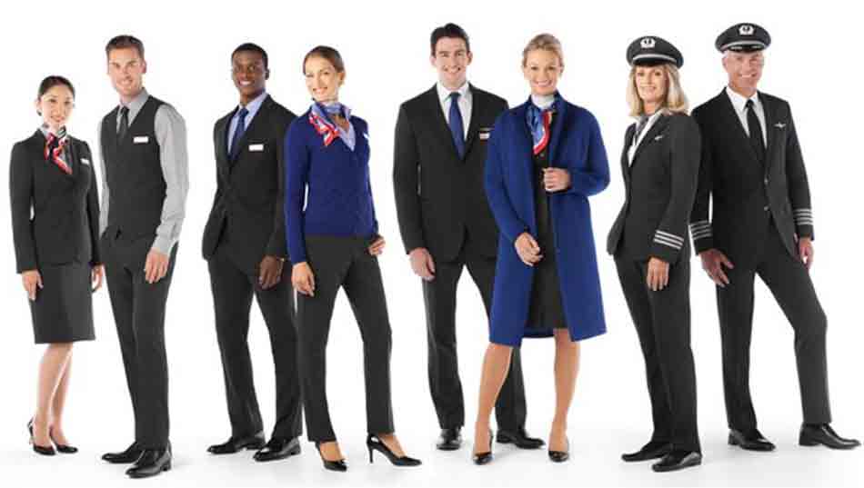¿Por qué se utilizan los uniformes? Uniformes de una línea aérea. Personal de American Airlines