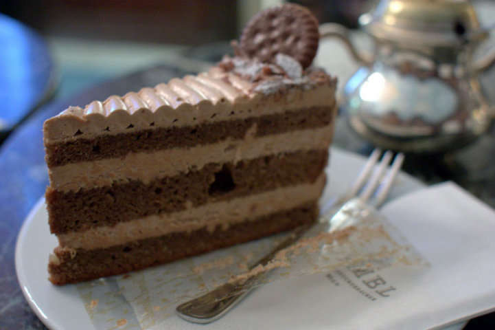 Porción tarta de chocolate