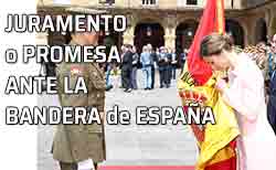 Procedimiento para que los españoles puedan solicitar y realizar el juramento o promesa ante la Bandera de España