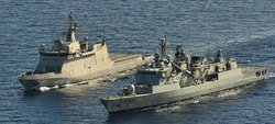 El buque insignia de la nave de patrulla de la Fuerza Naval ESPS Rayo