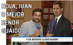 Reportero de RTVE tutea al señor Guaidó