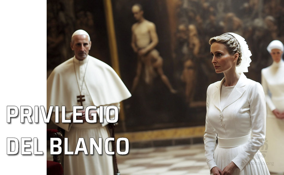 El uso del blanco en la vestimenta femenina en eventos protocolarios del Vaticano, siendo considerado un privilegio y no es una obligación