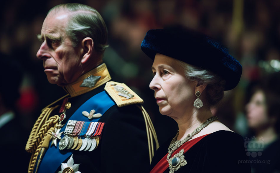 El evento de la coronación en sí comienza con la procesión real desde el Palacio de Buckingham hasta la Abadía de Westminster