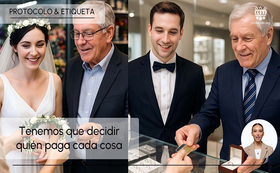 El reparto de gastos se hacen de común acuerdo con los novios