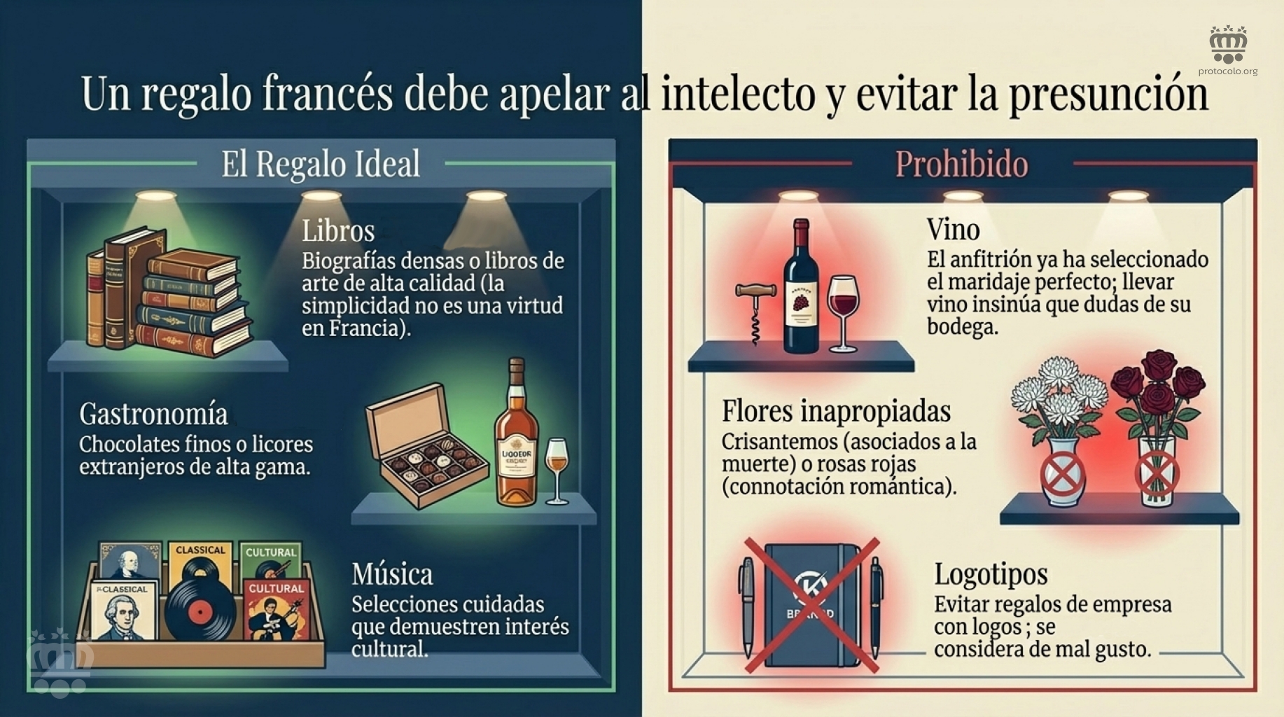 No es apropiado regalar cosas de poco valor