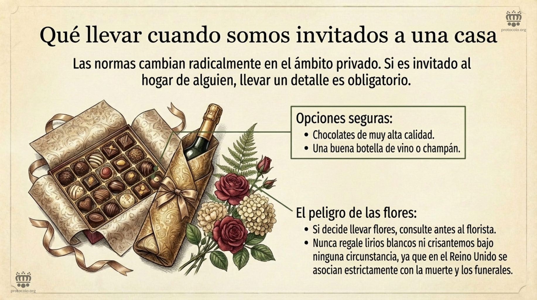 Qué llevar cuando somos invitados a una casa. Hacer un regalos a los anfitriones es casi obligatorio