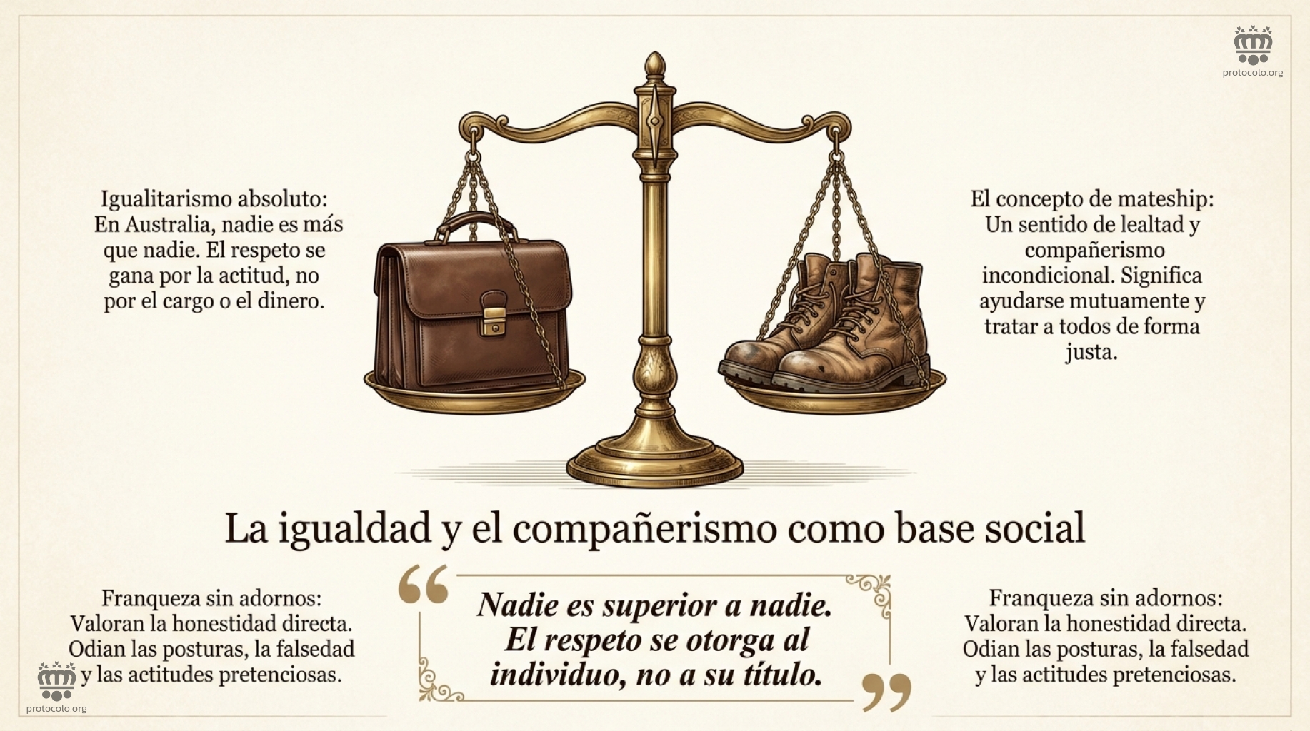 Nadie es superior a nadie. El respeto se otorga al individuo