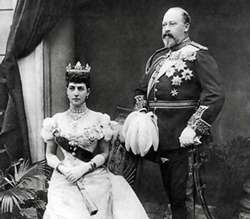 Eduardo VII de Inglaterra y su esposa Alejandra de Dinamarca.