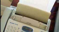 Máquina de fax.