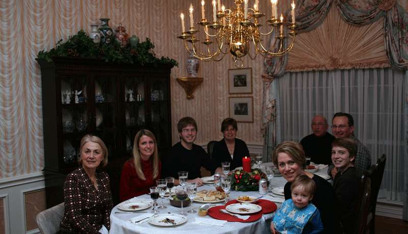 Mesa de Navidad de la familia Messmann.