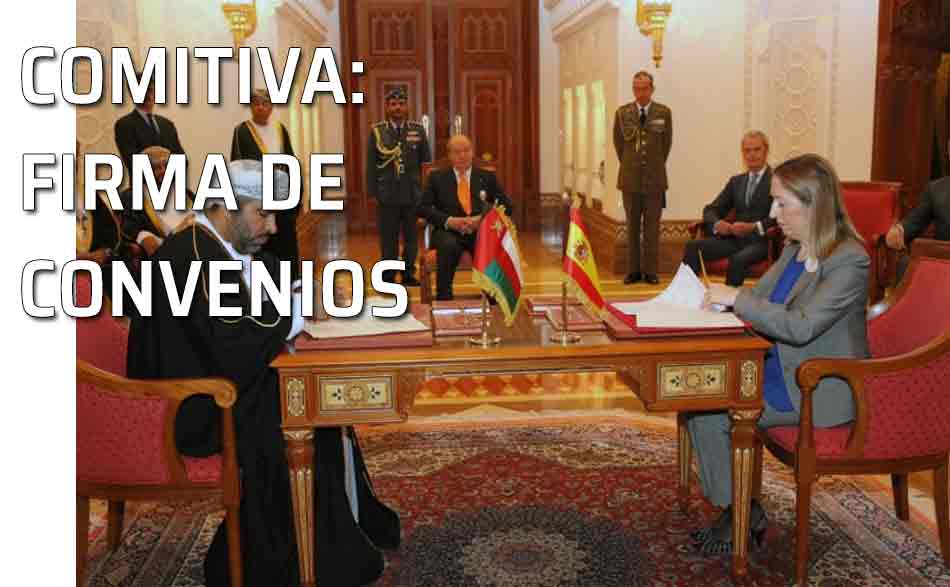 Firma de acuerdos entre la ministra de Fomento de España y su homónimo de Omán