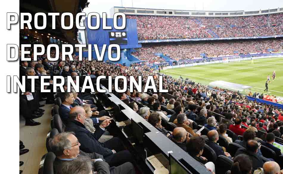 Palco del estadio Vicente Calderón. Ordenación jerárquica de los miembros del Comité de Honor