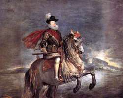 Felipe III a caballo.