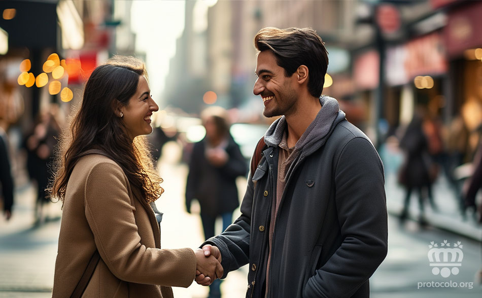 La mano se le da tanto a los hombres como a las mujeres